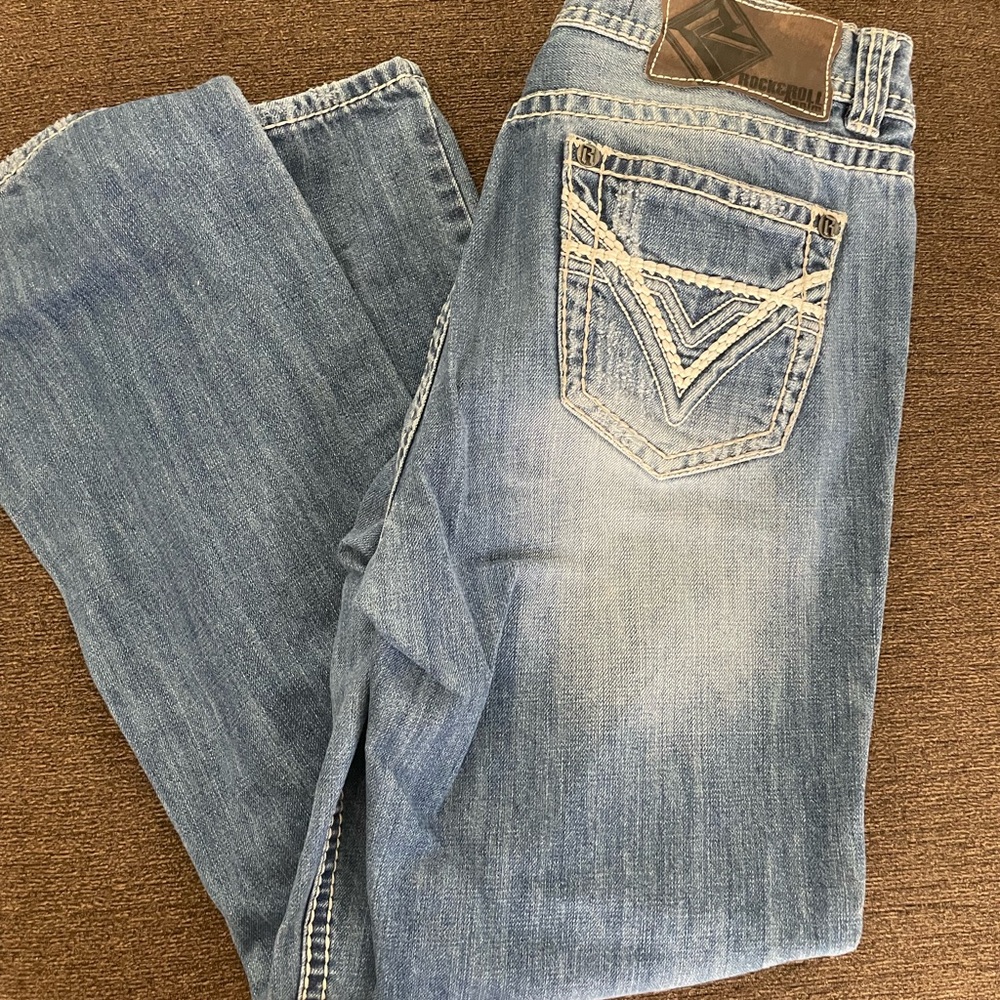 Men's Blue Bootcut Jeans